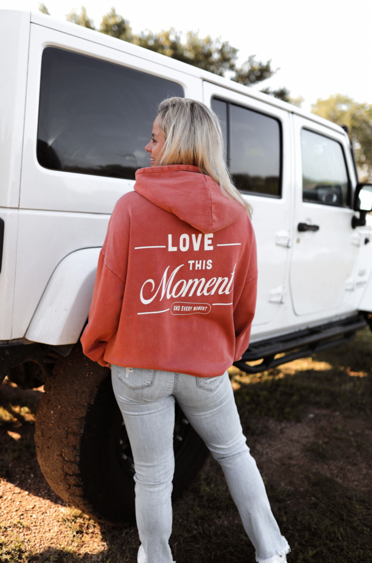 Love This Moment (Rust) - "My Go To" Oversized Sweatshirt / Hoodie