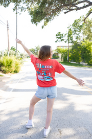 K&C - Home Is Where You Park It (Deep Coral) - Short Sleeve / Crew