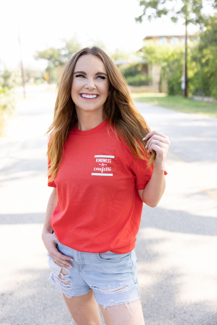 K&C - Home Is Where You Park It (Deep Coral) - Short Sleeve / Crew