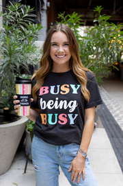 K&C -  Busy Being Busy (Black) - Short Sleeve / Crew
