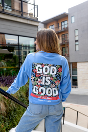 K&C - God Is Good (Sky Blue) - Long Sleeve / Crew