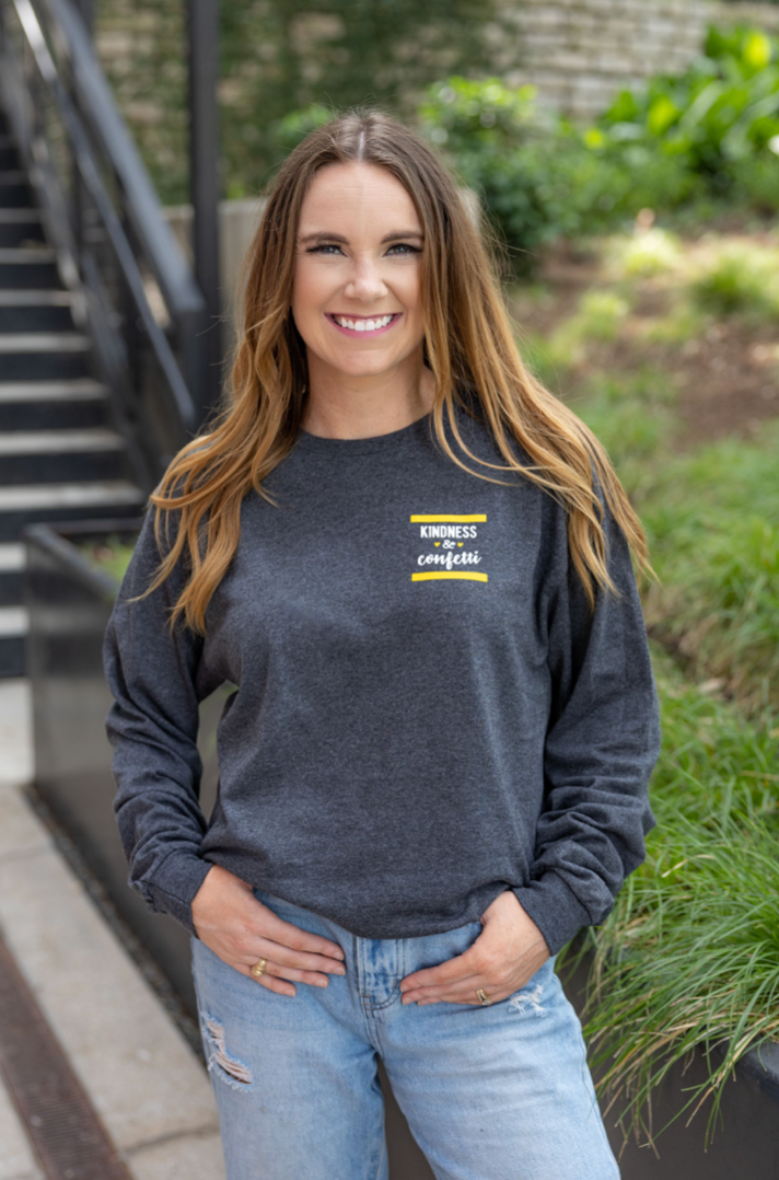 K&C - Cozy Vibes Only (Charcoal Heather) - Long Sleeve / Crew