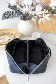 Cosmetic Bag - Hold All Makeup Bag (Midnight/Charcoal) - Pack of 5