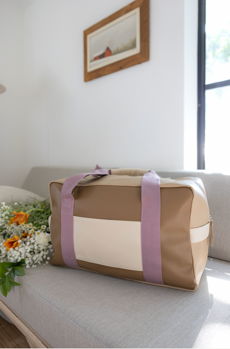Duffle Bag - ARI - Custom Color Block (Lavender Latte) - Pack of 5