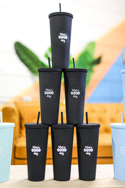 Textured Tumbler - What A Good Day (Black) - Pack of 6