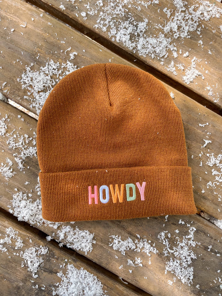 Beanie (Brown) - Howdy - Pack of 5