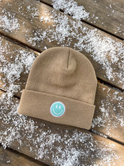 Beanie (Tan) - Happy - Pack of 5