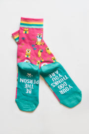 Socks - The Person Your Dog Thinks You Are (Pink) - Pack of 5