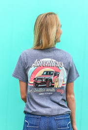 K&C - Adventures Are Better With Dogs (Grey) - Short Sleeve/Crew
