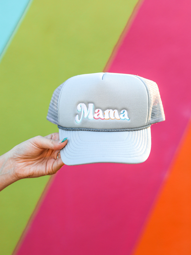 Cap - Mama Embroidery (Grey) - Pack of 6