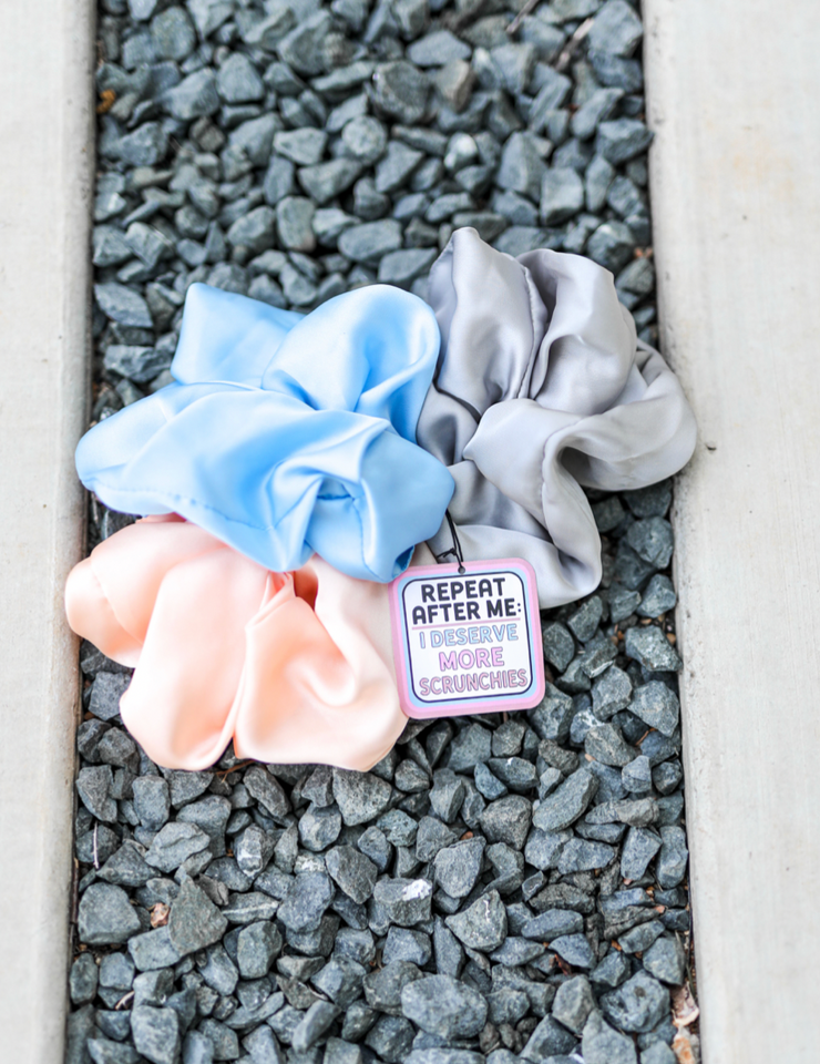 Scrunchie Set (Blue Multi) - Repeat After Me - 5 Pack