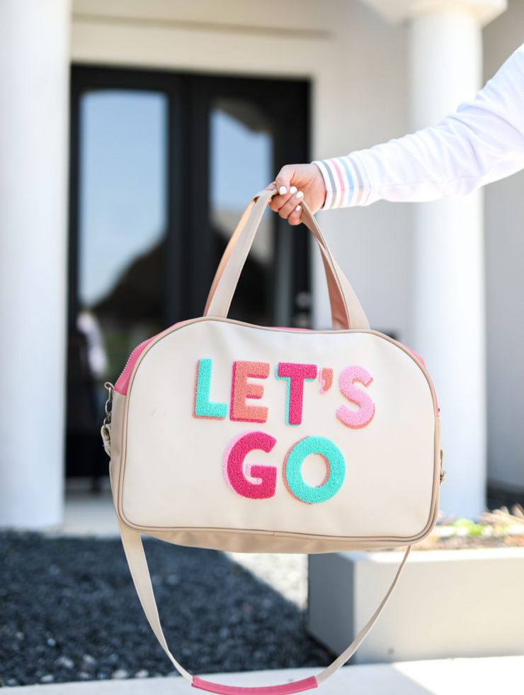 Duffle Bag (Cream/Pink) - Let's Go - Pack of 5