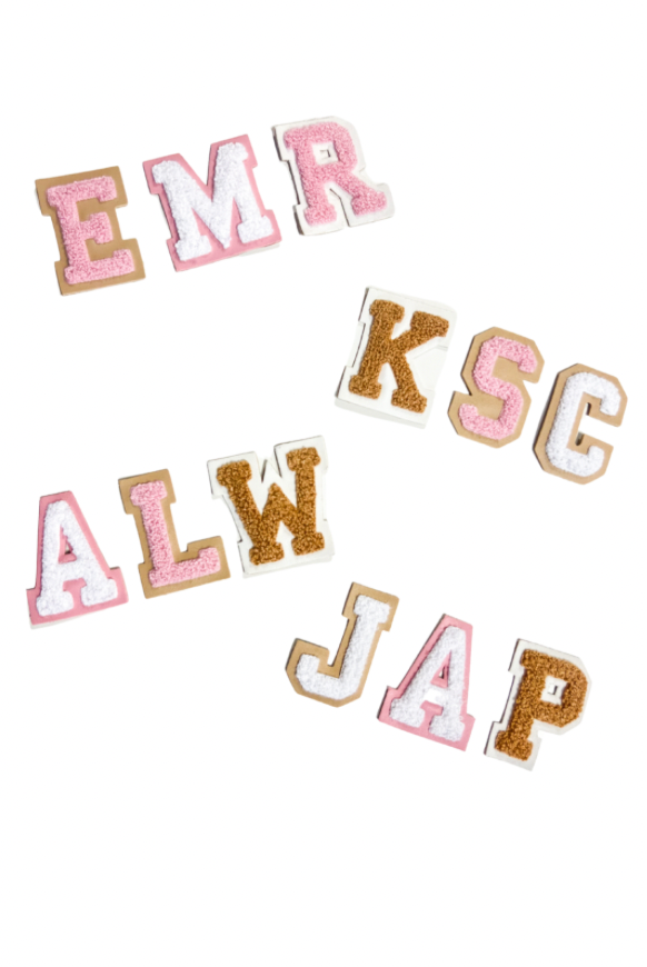 Chenille Alphabet NEUTRAL Letter Stickers - Pack of 58 Assorted Letters