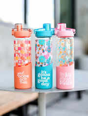Glass Water Bottle (Pink) - Live Big Dream Bigger - 6 Pack