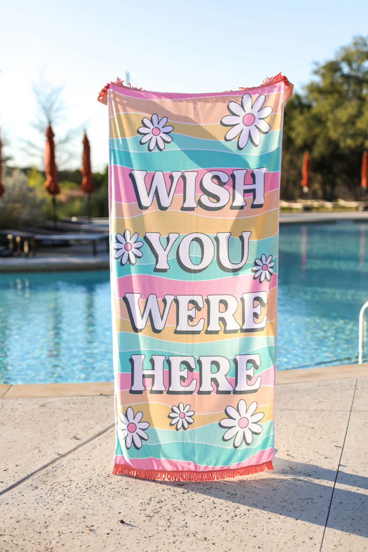Towel - Wish You Were Here (Daisies) - Pack of 4
