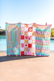 Towel - Wish You Were Here (Daisies) - Pack of 4