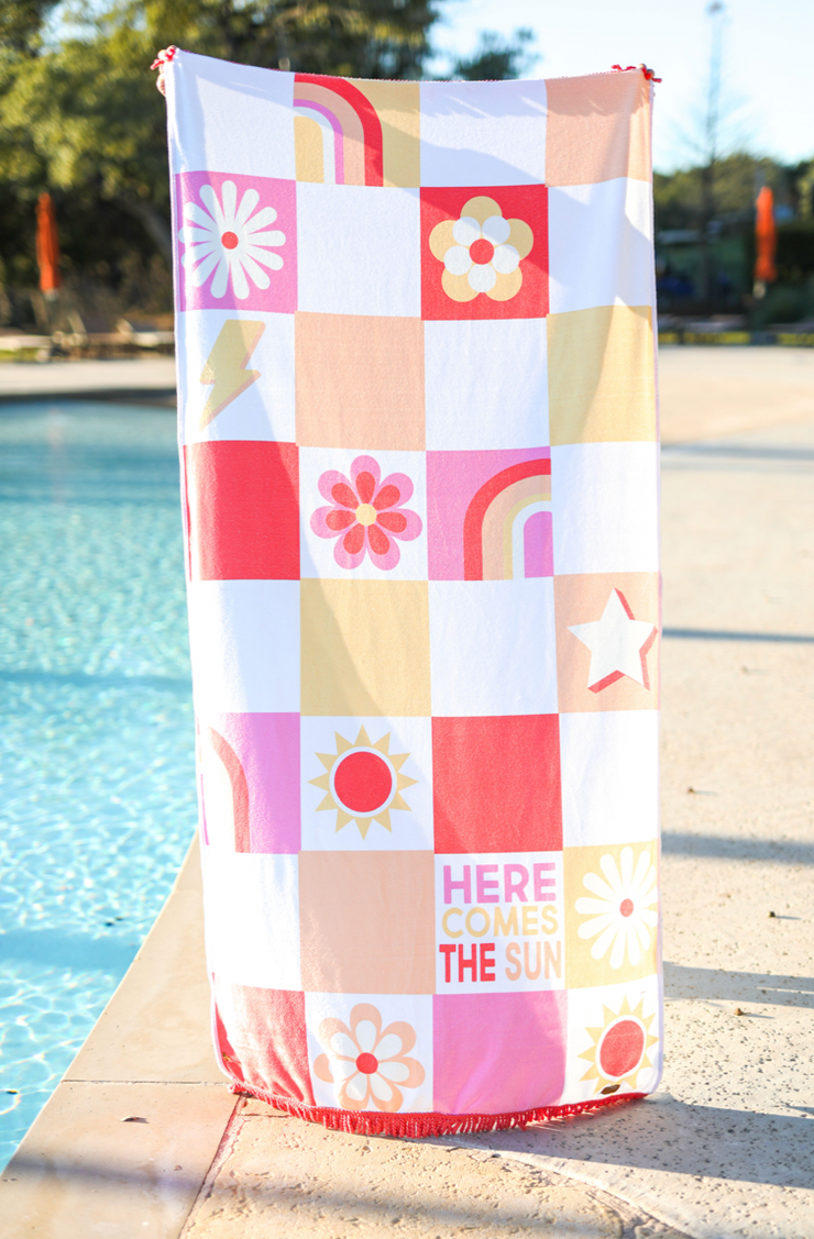 Towel - Here Comes The Sun (Checkered) - Pack of 4