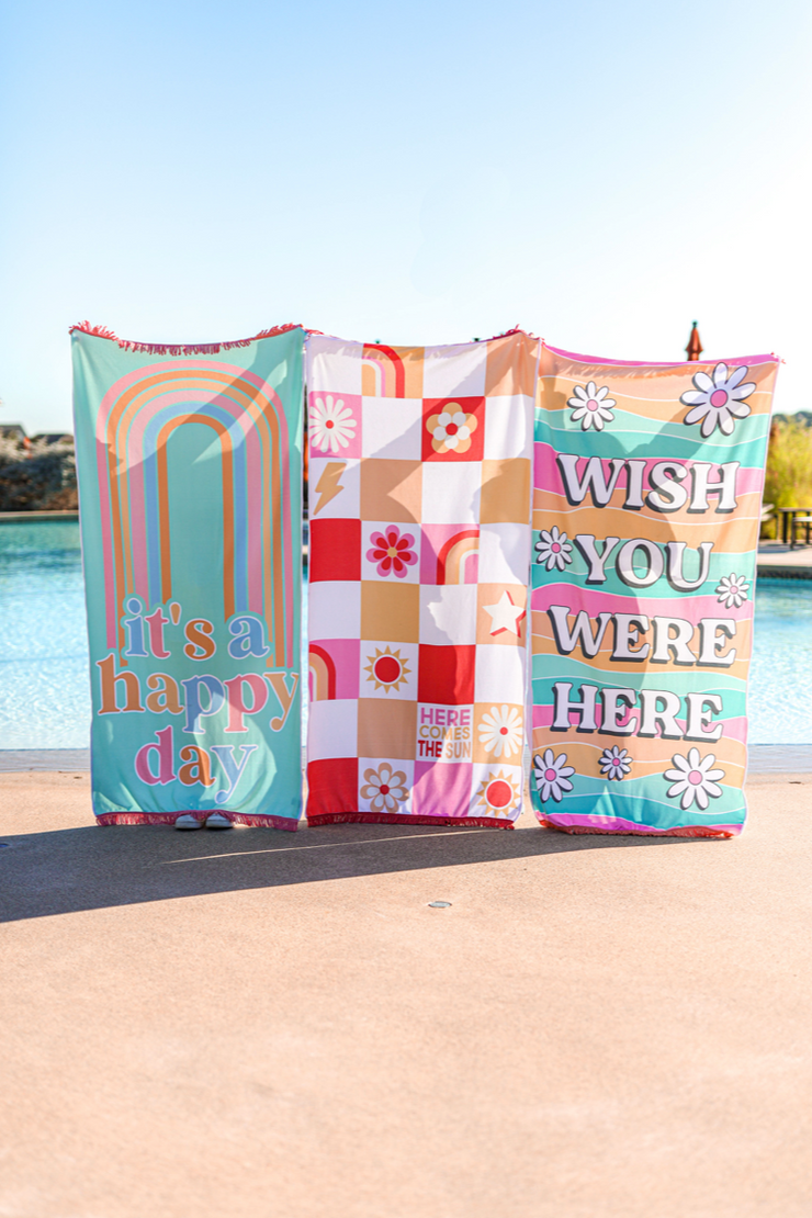 Towel - Here Comes The Sun (Checkered) - Pack of 4