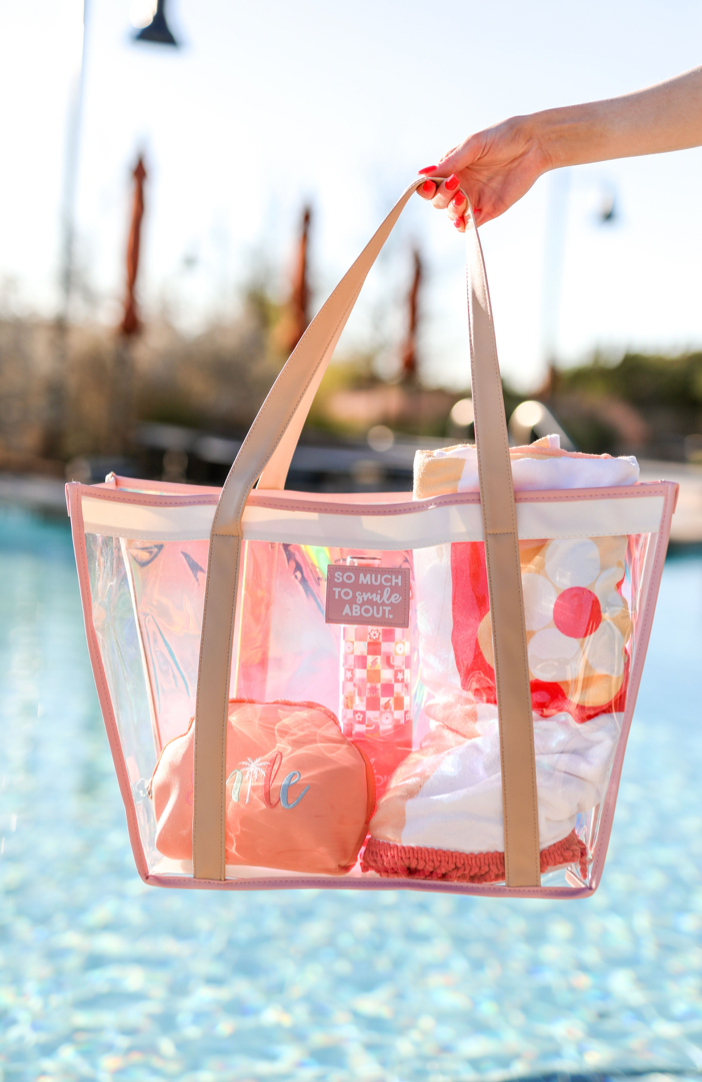 clear victoria secret tote