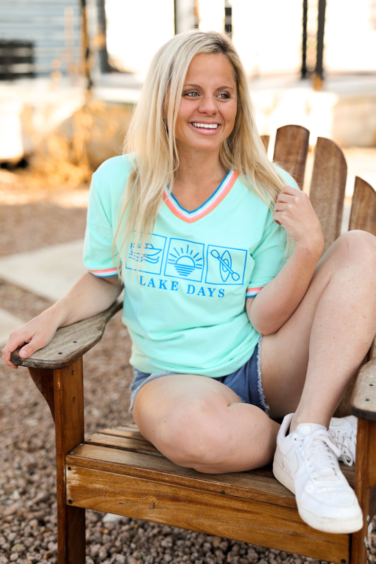 Lake Days (Island Reef Decorative Rib) - Short Sleeve / V-Neck