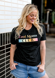 Cool Moms Club (Black Fleck) - Short Sleeve / Crew