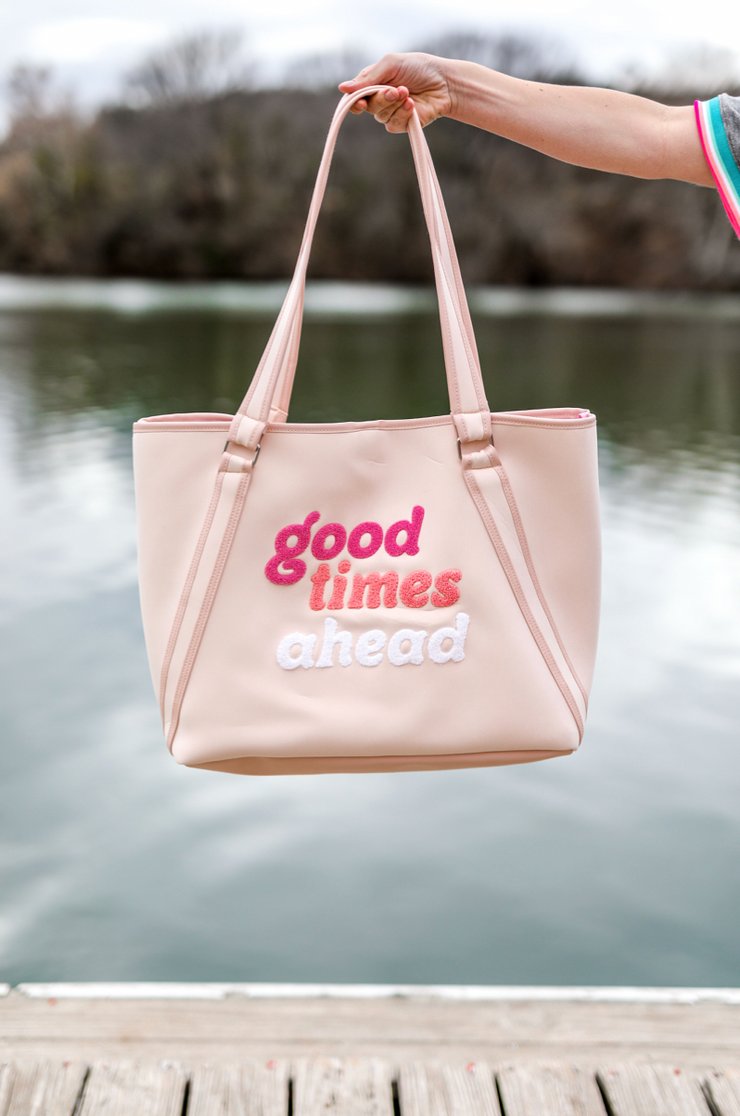 Neoprene Tote - Good Times Ahead (Light Pink) - Pack of 5