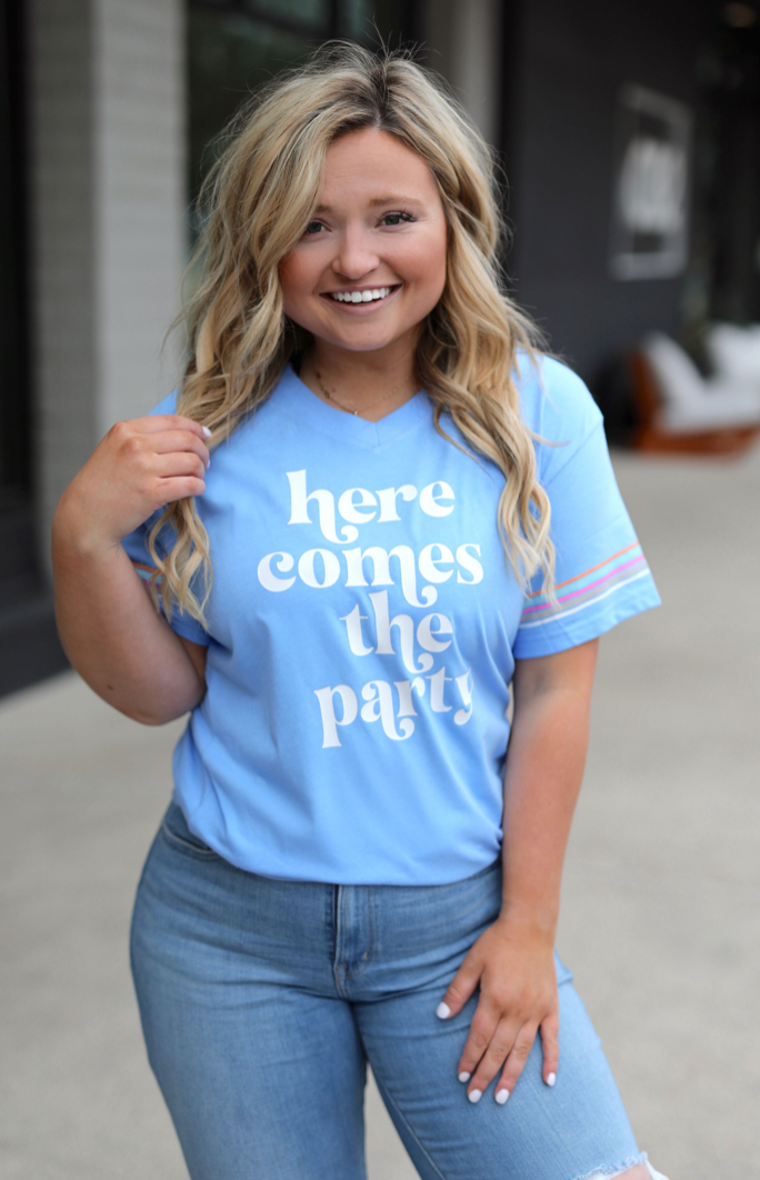Here Comes The Party (Periwinkle Decorative Sleeve) - Short Sleeve