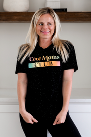 Cool Moms Club (Black Fleck) - Short Sleeve / Crew
