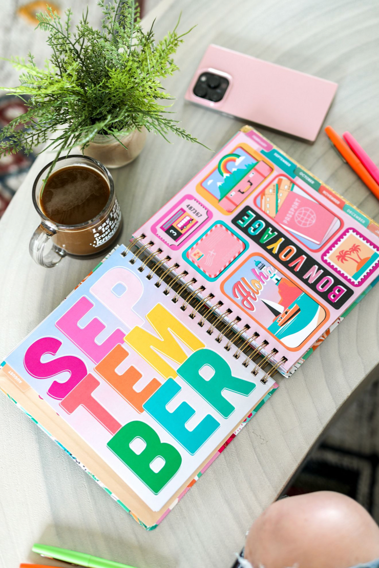 Planner (Multi Color Plant) - Live In The Moment - 4 Pack