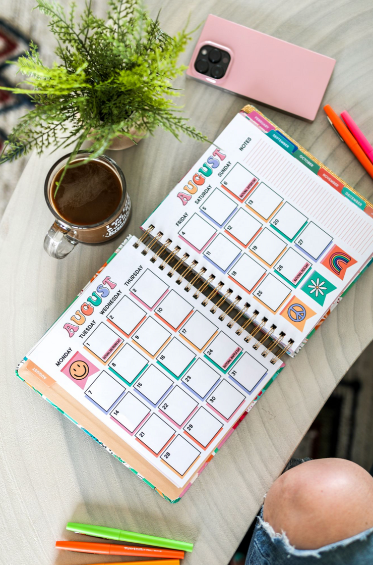 Planner (Multi Color Plant) - Live In The Moment - 4 Pack