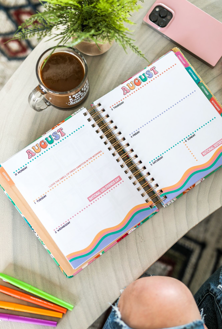 Planner (Multi Color Plant) - Live In The Moment - 4 Pack