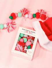 Holiday Pom Pom & Tassel Garland - Packs of 6
