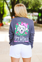 K&C - Joy To The World (Graphite Heather) - Long Sleeve / Crew
