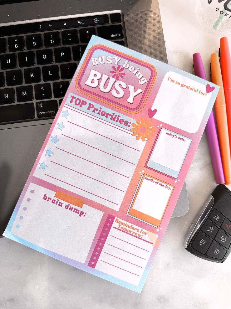 Notepad - Busy Being Busy - Pack of 12
