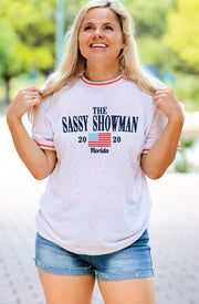 America Custom (White Funfetti Ribbed) - Short Sleeve / Crew