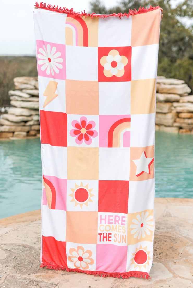 Towel - Here Comes The Sun (Checkered) - Pack of 4