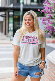 Strong As A Mother (Oatmeal) - Short Sleeve / V-Neck