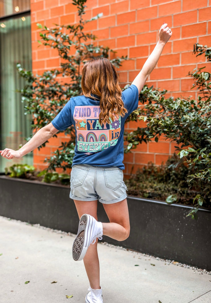 K&C - Find The Yay In Everyday (Marine) - Short Sleeve / Crew