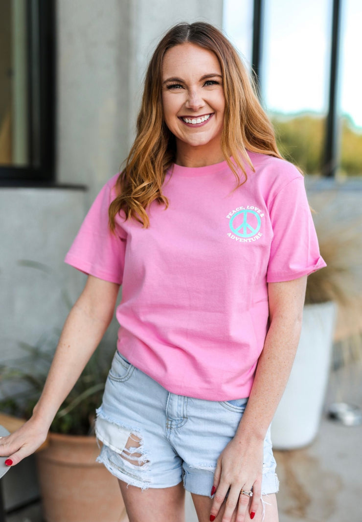K&C - Chasing Good Vibes (Safety Pink) - Short Sleeve / Crew