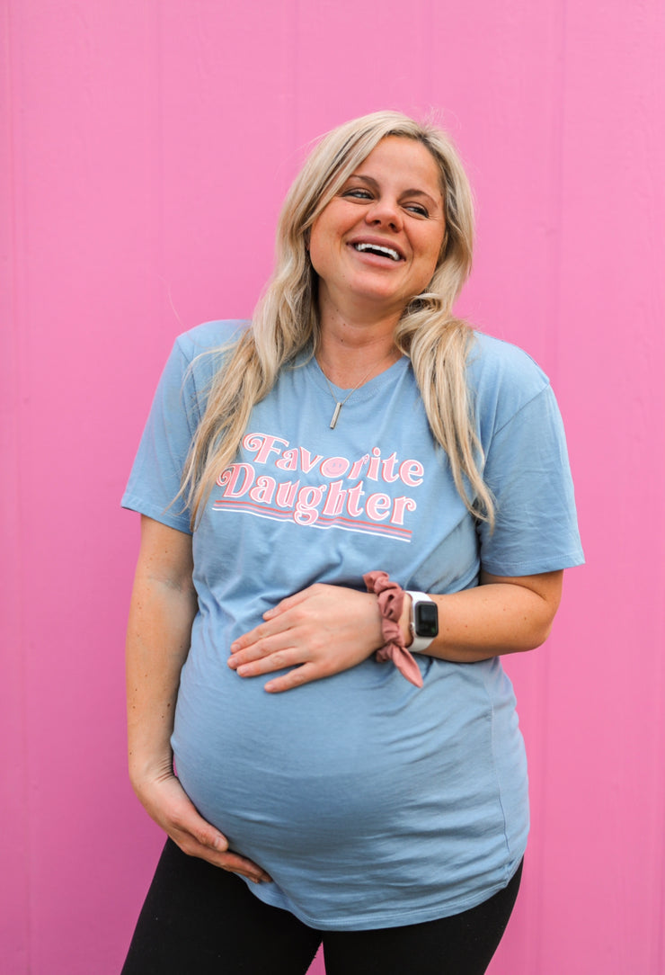 Favorite Daughter (Steel Blue) - Short Sleeve / Crew