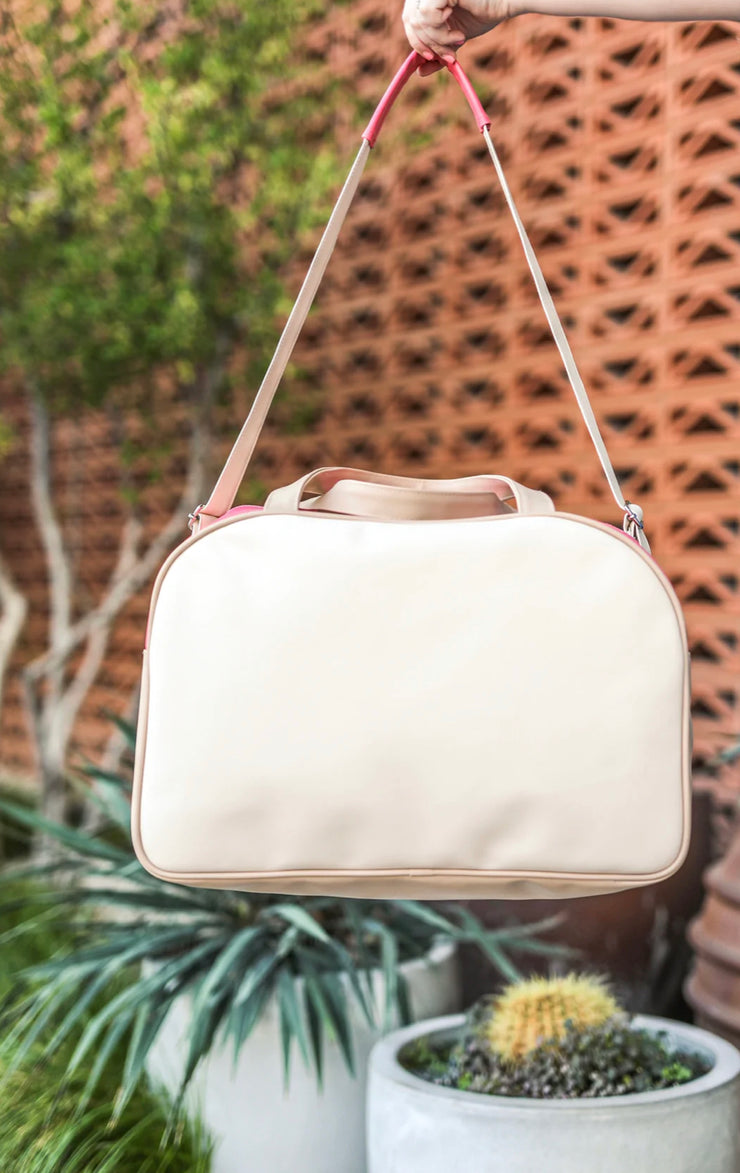 Duffle Bag (Cream/Pink) - Let's Go - Pack of 5